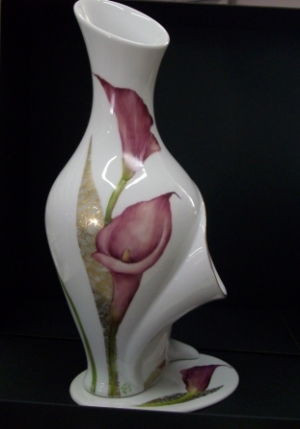  - Vaso calla e grafica oro